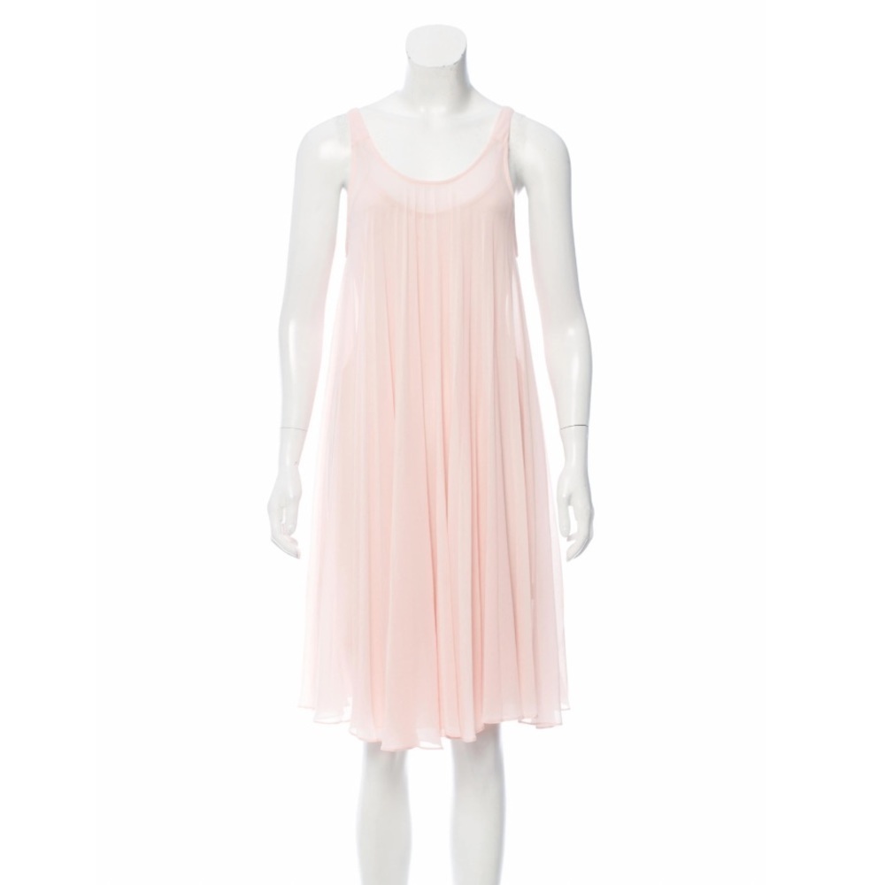ZIMMERMAN Plisse Tent Blush Dress